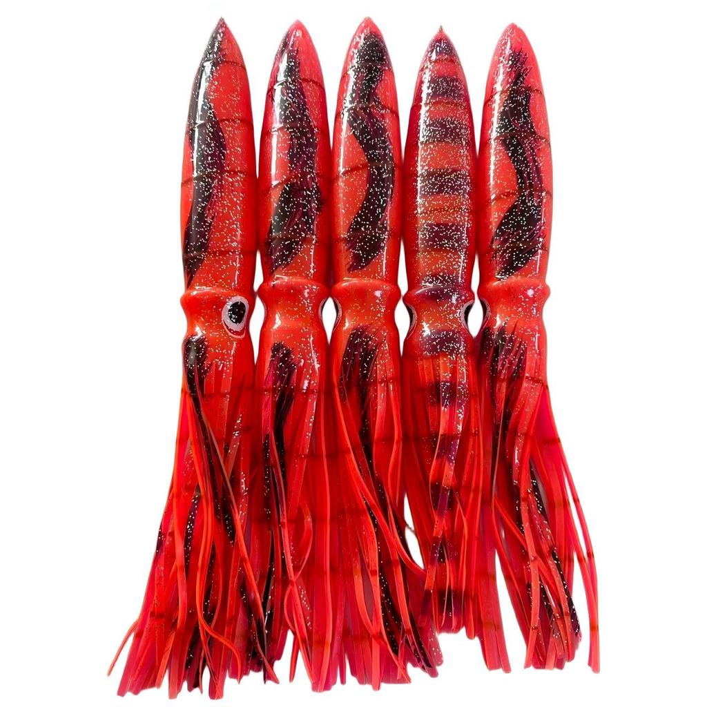 Ready Stock Weiyu High-quality 15inch PVC Octopus Skirt Soft Fishing Lure Glow-in-the-dark Eye for Saltwater Fish