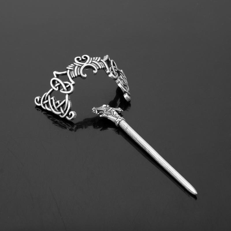 Шпилька для волос Nordic Viking Celtic Knot Dragon - ретро-аксессуар для женского головного убора