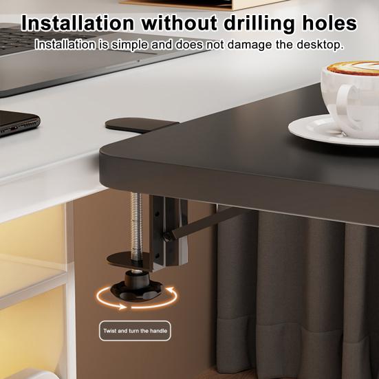 Доска-удлинитель для стола с регулируемым зажимом, складная, универсальная, для домашнего офиса, компьютерного стола, держатель для клавиатуры, подставка для рук, доска-удлинитель для стола