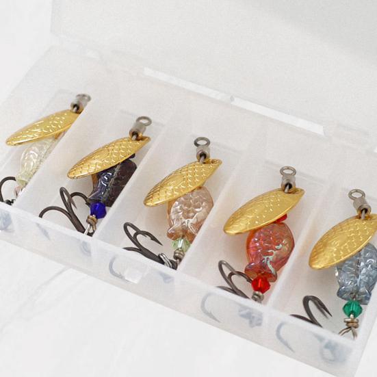5 шт. Рыболовная блесна спиннербейт с тройными крючками, яркий цвет, компактная, портативная, рыболовные приманки, блесна, спиннербейты, набор