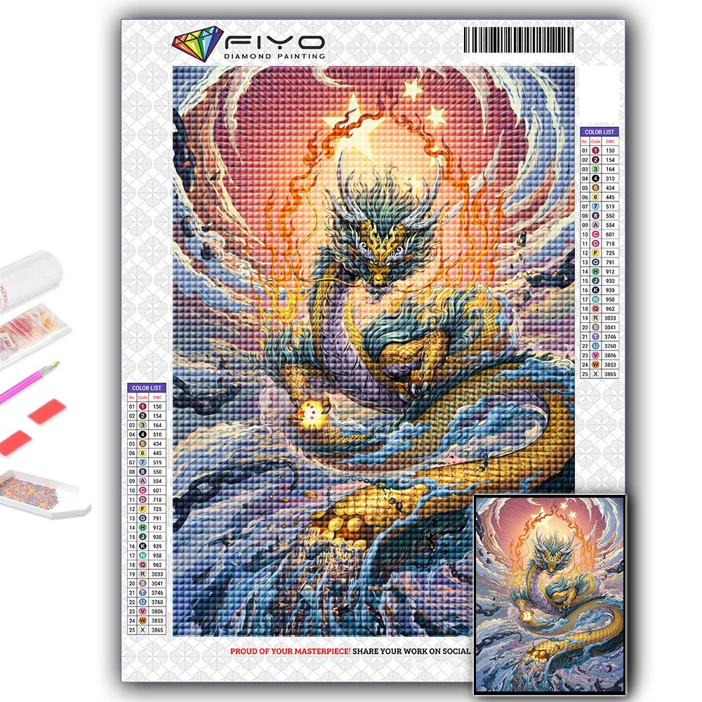 Алмазная вышивка Китайский дракон 5D DIY Алмазная картина Вышивка крестом Горный хрусталь