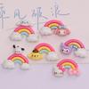 10 Pcs New Mini Kawaii Cartoon Animal Rainbow Kitten Series Resin Scrapbook Diy Jewelry Children Gift Hairpin Accessories A5