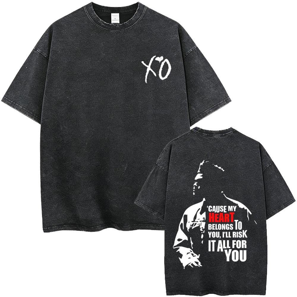 Vintage Washed Rapper The Weeknd Face Graphic Tshirts After Hours Til Dawn Tour 2026 Tshirt Men Women Hip Hop Fashion T Shirts