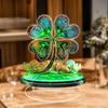 St. Patrick's Day Acrylic Table Sign 2D Irish Shamrock Leprechaun Tabletop Ornament for Home Desk Shelf Decor