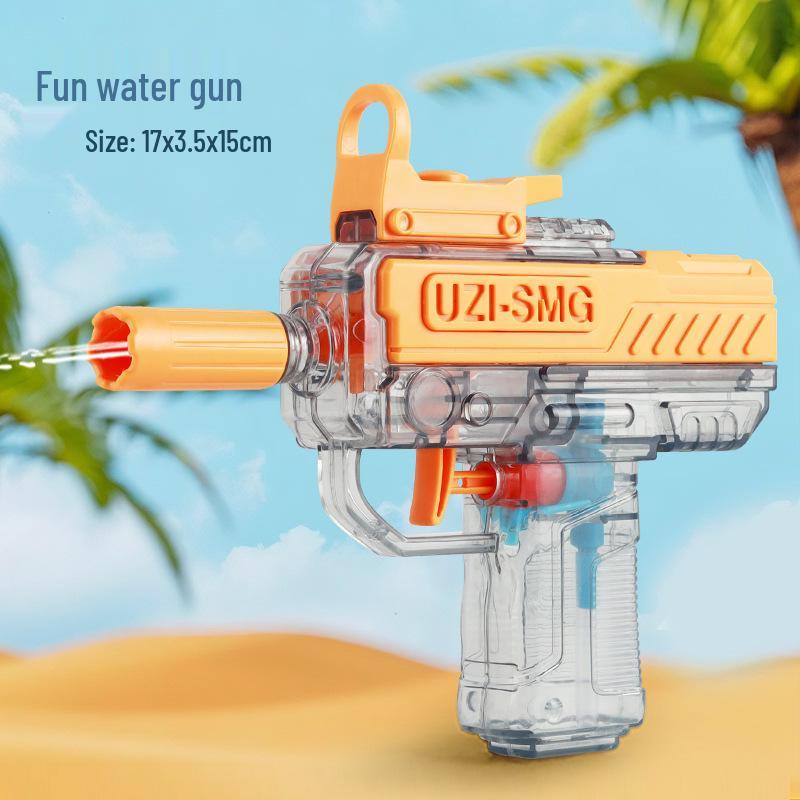 Летний Водный пистолет Uzi Backfire Tech: Большая емкость, Непрерывная стрельба, Прозрачный бак Игрушка