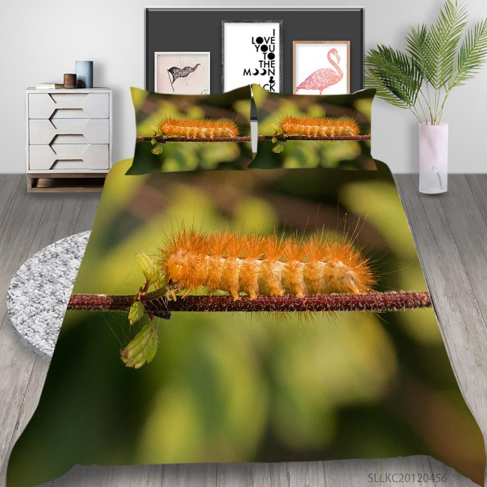 Hot Sell Caterpillar Home Textiles Luxury Bedding Cover Suit Washed Breathable Quilt Cover High Quality Teen Children Highly Duvet Cover