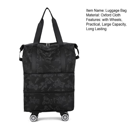 Водонепроницаемая дорожная сумка на колесах, большая вместимость, прочная, легкая в использовании, универсальная, расширяемая, чемоданная сумка для багажа