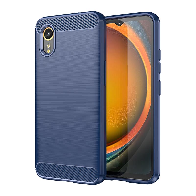 Ударопрочный чехол из силикона и углеродного волокна для Samsung Galaxy XCover 7 с текстурированной задней панелью и улучшенной защитой от падений
