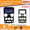 Android Car Radio Player For Jeep Wrangler Unlimited 3 JK 2008-2010 Rear Camera Bluetooth RDS 5G WIFI GPS Navigation 2din DVD