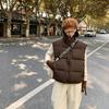 New autumn and winter retro washed short loose outer wear slim fit and thin casual versatile small short vest