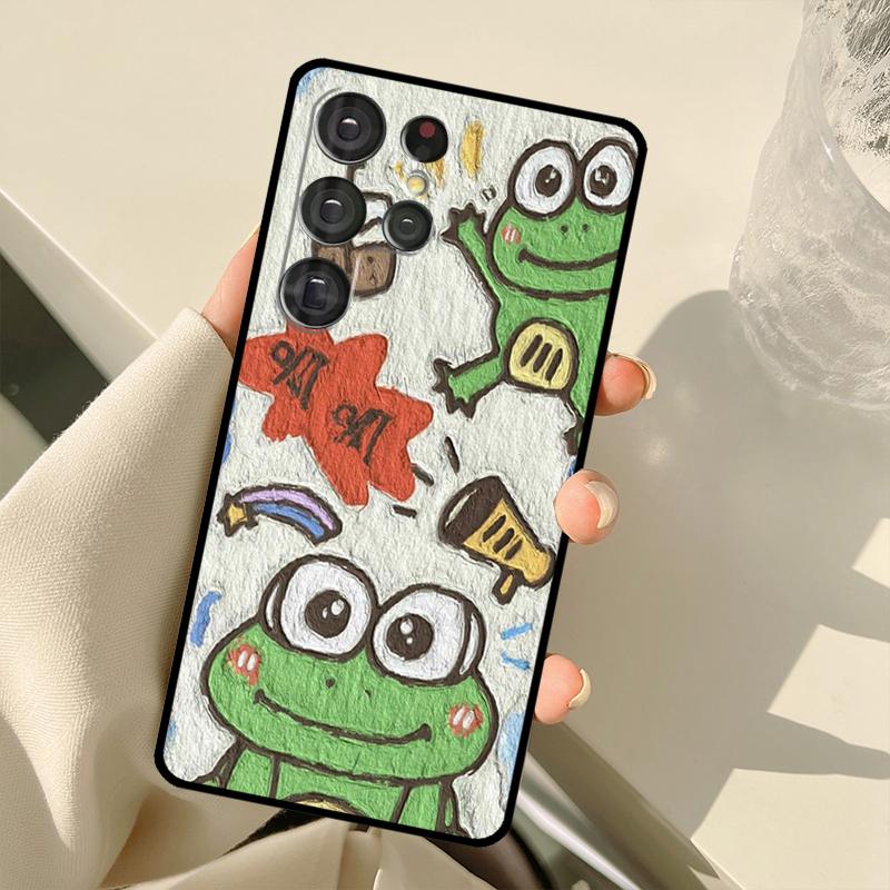 Кавайные Кролики Медведи Корейская масляная живопись Чехол для Samsung Galaxy S22 S21 Ultra Note 20 S8 S9 S10 Note 10 Plus S20 FE S21 FE Чехол