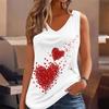 Женские майки с 3D принтом символа сердца для тренировок, йоги, спортзала, летние спортивные футболки с принтом, жилеты больших размеров