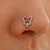 1 PC Cute Butterfly Fake Piercing Nose Ring Butterfly Non Piercing Clip On Nose Ring Ear Clips Cuff Body Jewelry