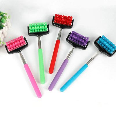 Уменьшающийся роликовый массажер для всего тела из нержавеющей стали, телескопический массажный ролик, трехсекционный массажер с откидной спинкой, телескопический массажный ролик