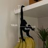 Creative Design Kitchen Wall Metal Hook Key Hanger Cat Tail Monkey Shaped Decor Holder Clothe Storage Rack Seamless Hook Tool