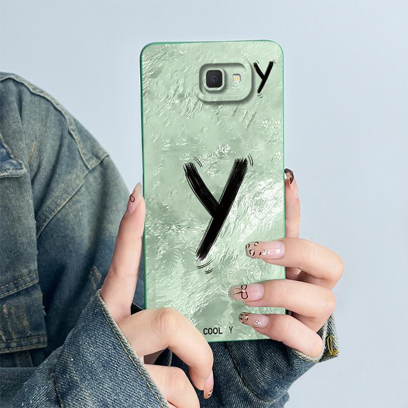 Funda For Samsung Galaxy J7 Prime J7Prime 2 Soft Silicone Phone Case Protective Shell Fashion Initial Letter Pattern Back Cover