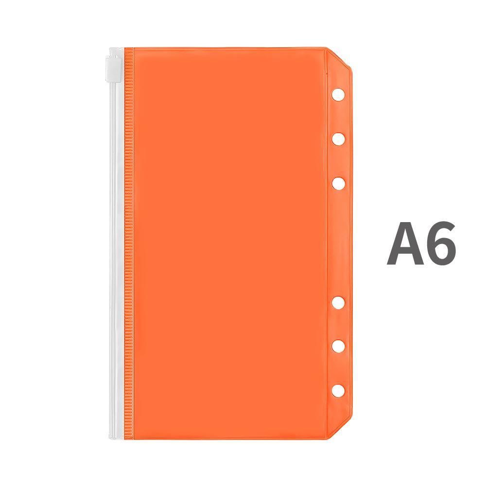 Карманы для папок A5/A6, сумка для папок из ПВХ, цветные папки на молнии для 6-кольцевых сумок для переплетов для ноутбуков, сумки для хранения документов