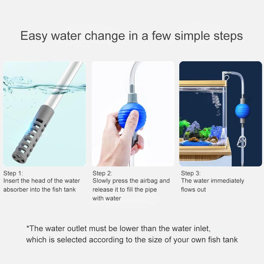 With Filter Handheld Aquarium Cleaner Siphon Hose Water Changer Pump Fish Tank Water Changer