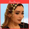 Middle Eastern Style Golden Headpiece With Tassels And Coin For Travel And Party