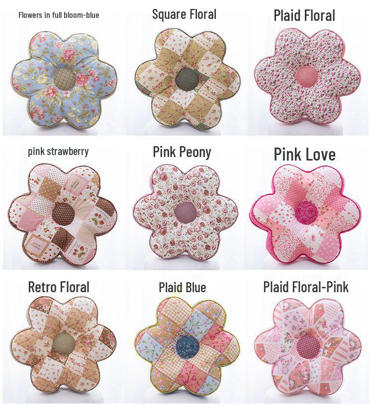 Корейская подушка с цветком сливы: Подушка для сна из 100% хлопка для офиса и спальни