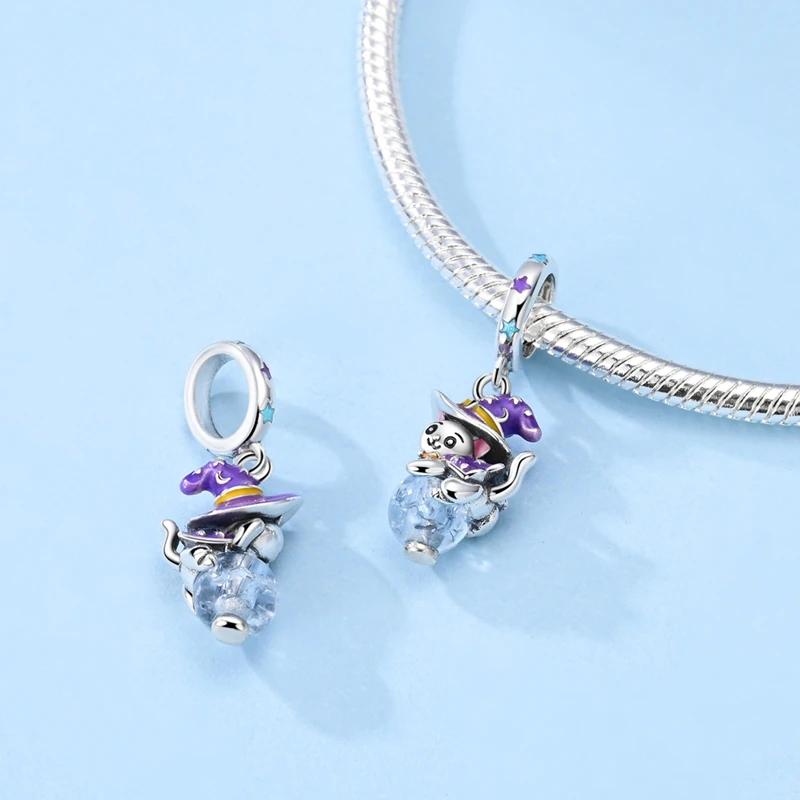 Anniversary Exquisite Charms Copper Magic Cat Moon Beads Fit Original Bracelets Beads Charms Jewelry Making Jewelry Gift