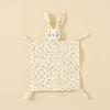 Baby Animal Cotton Swaddle With Plush Rabbit Toy For Sleep And Comfort