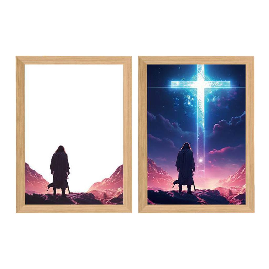 Светодиодный ночник Yousheng с рисунком Иисуса, регулируемая цветовая температура, декоративная подсветка, 4D светодиодный ночник с рисунком