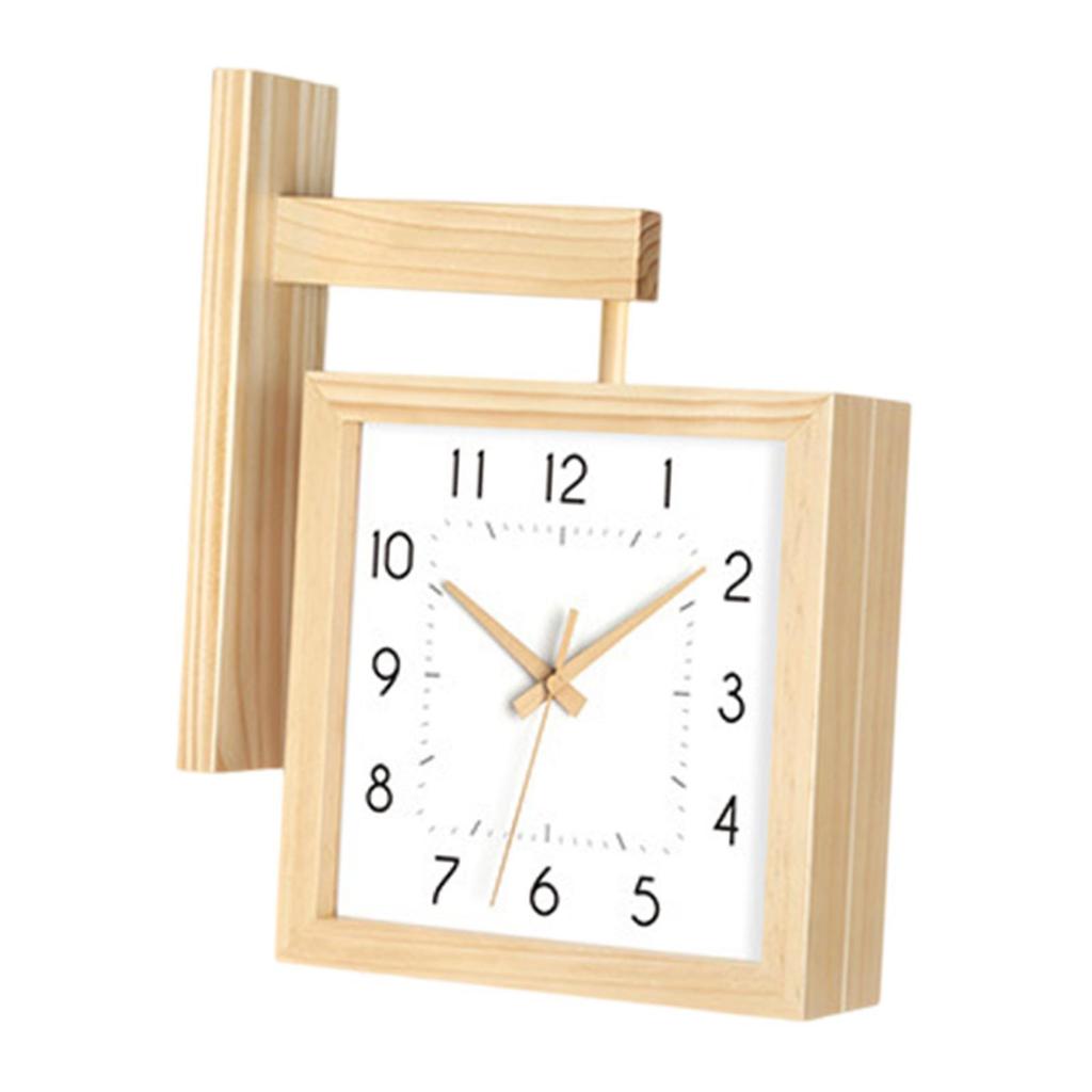 Double Sided Corner Wall Clock Numeric Marks Modern Birthday Gift Non Ticking Silent for Office Cafe Kitchen Hotel Dining Room