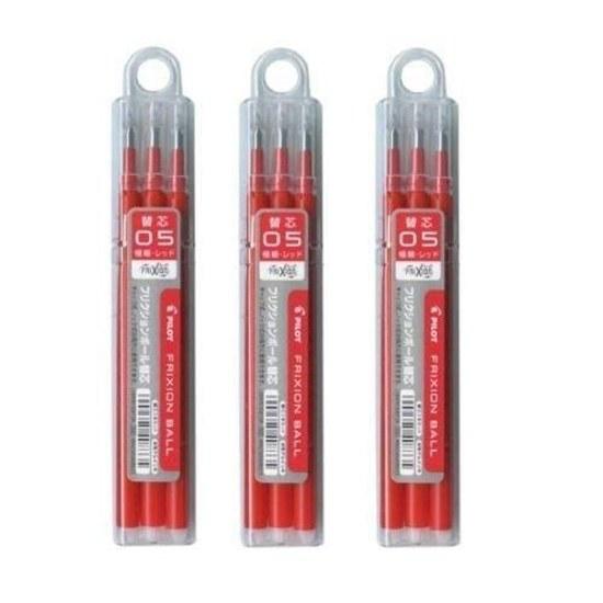 Pilot FriXion Ball 0.5мм Сменные стержни Красные Набор из 3 штук