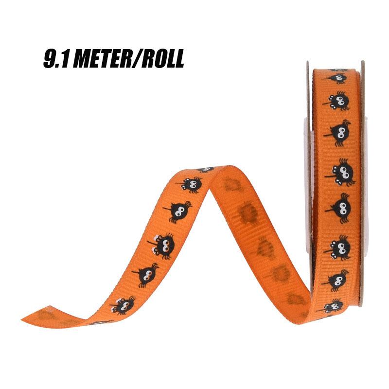 5/10 ярдов 10/15/25 мм хэллоуин украшения Grosgrain лента напечатанная хэллоуин лента для свадьбы рождественское украшение DIY обертка