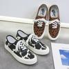 Ladies Fashion Leopard Print Casual Shoes Breathable Comfortable Flat Walking Shoes Travel Shoes