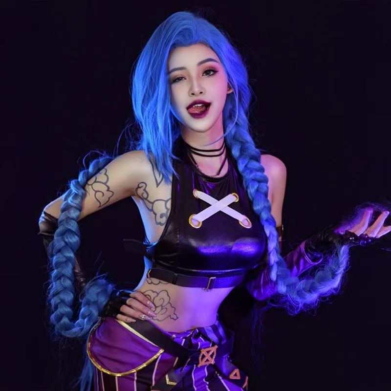 Костюм для косплея на Хэллоуин LOL Coswear League Of Legends Битва двух городов Джинкс Костюм для косплея Игра Аниме Игра Кос