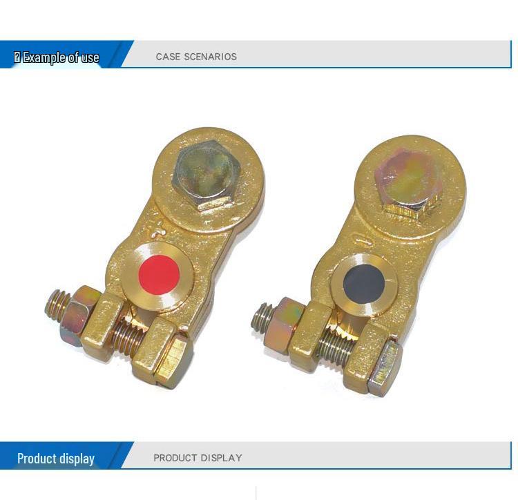 Brass Internal Thread Battery Terminal Connector for Car Battery Modifications (M6/M8/M10)