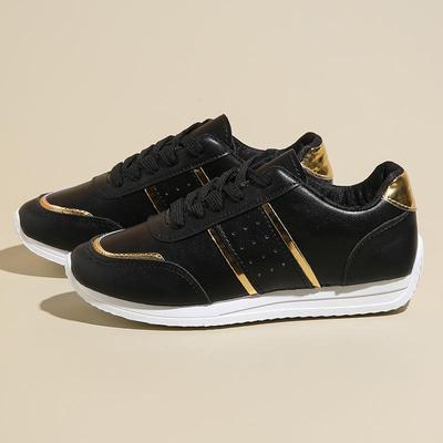 Женские спортивные туфли больших размеров, повседневные, на толстой подошве, с плоским дном, однотонные, с ремешком из полиуретана, размеры 35-43