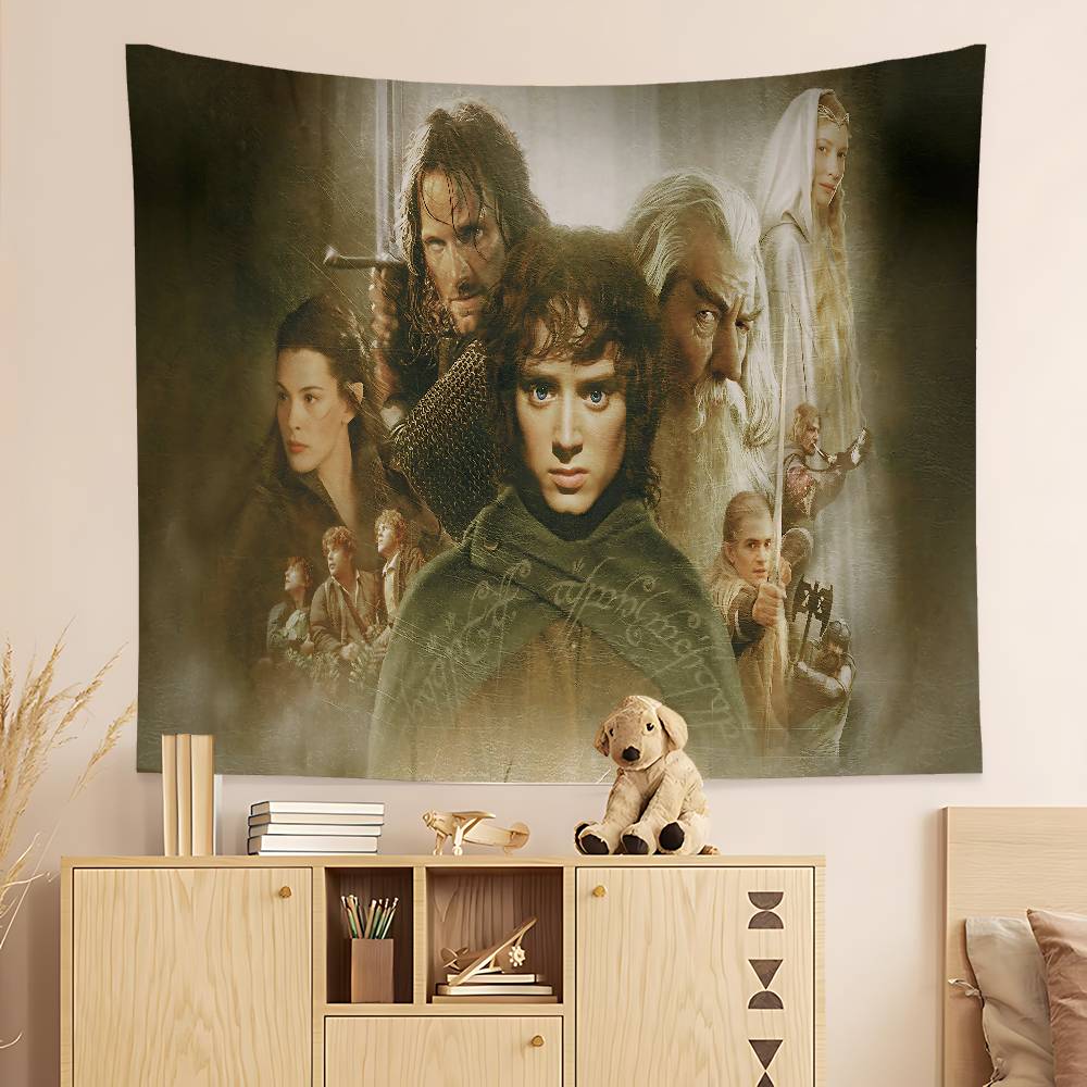 Classic Movie LLord Of The Rings Anime Colorful Tapestry Wall Hanging Hanging Tarot Hippie Wall Rugs Dorm Wall Art Decor