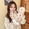 Korean Style Wave Point Scarf Neck Wraps Neck Hanging Gloves Kawaii Scarves Gloves Set  Streetwear