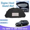 Engine Hood Sound Pad for BMW X1 E84 sDrive16i sDrive20i 2010~2015 Car Heat Insulation Cotton Mat Fireproof Interior Accessories