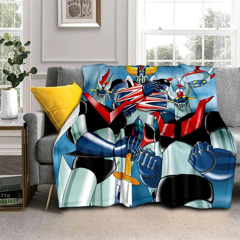 Одеяло с рисунком НЛО, робот-грендайзер, аниме, мягкое одеяло для дома, спальни, кровати, дивана, пикника, путешествия, офиса, одеяло, детское одеяло