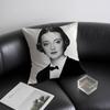 B-Bette D-Davis Actress Pillow Case Anti-Dustmite Pillowcase Invisible Zipper Silky Short Plush Sofa Cushion Cover