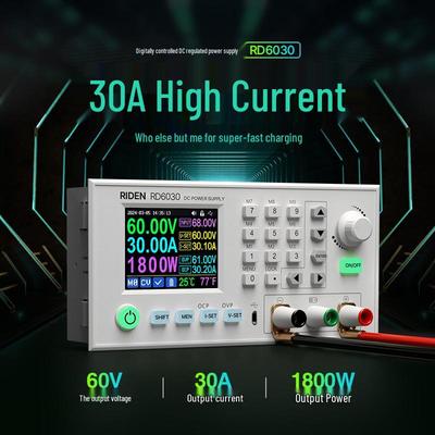 Регулируемый источник питания постоянного тока Ruiteng RD6030, цифровой дисплей 5 В/12 В/36 В/48 В/60 В, зарядное устройство для аккумулятора 30 А