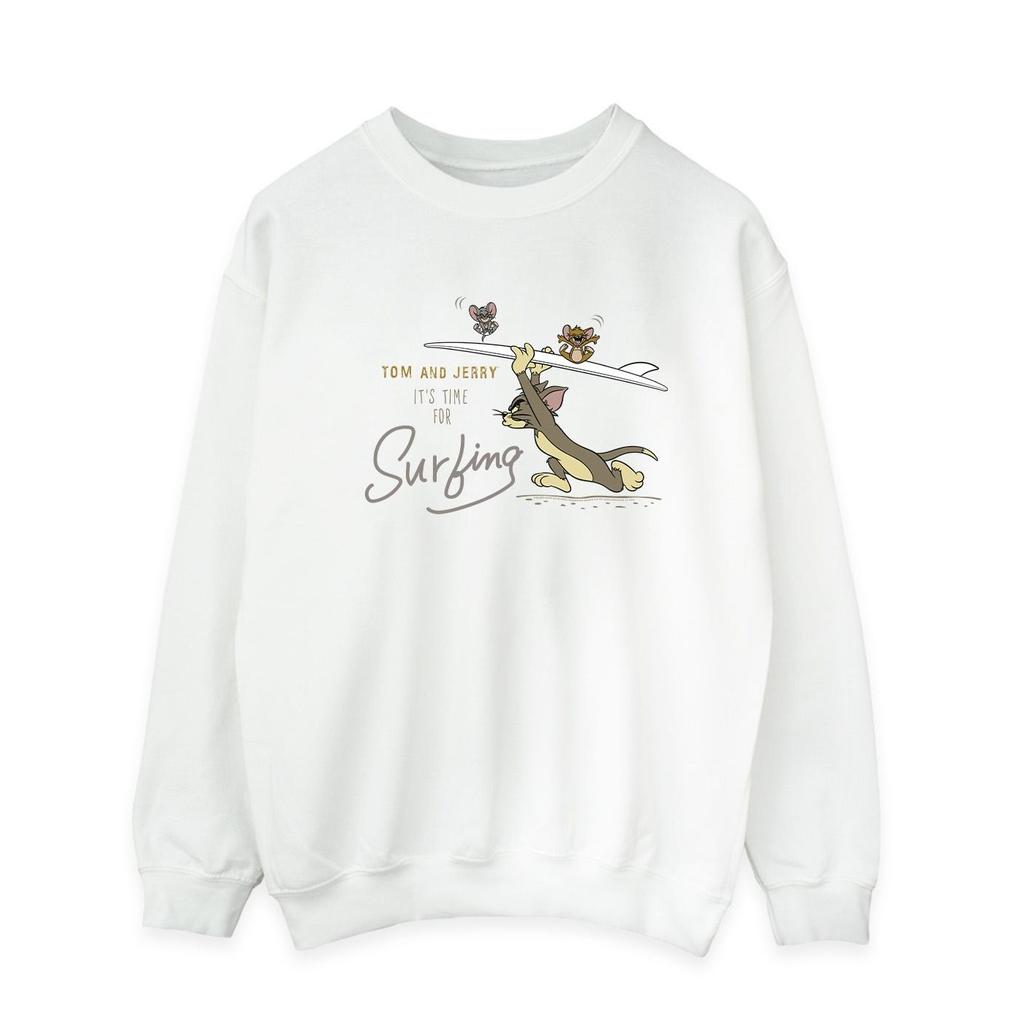 Tom And Jerry Mens It´s Time For Surfing Sweatshirt