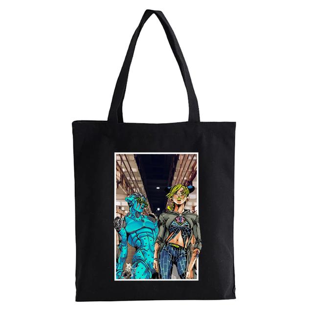 Сумка для покупок японского аниме JoJo Bizarre Adventure, манга, многоразовые женские холщовые сумки-тоут с принтом, эко-сумка, сумки на плечо для покупок