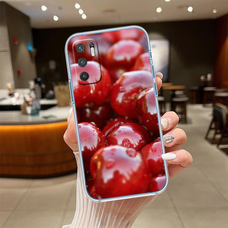 UP21 Cherry summer fruit Transparent Phone Case for Samsung Galaxy A04 A04S A14 A23 A34 A54 M23 M33 M52 M53