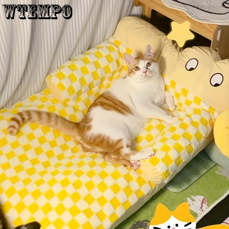 Уютная и моющаяся лежанка для собак, подходящая для осени и зимы, которая обеспечивает тепло и комфорт, а также служит кошачьим гнездом в любое время года.