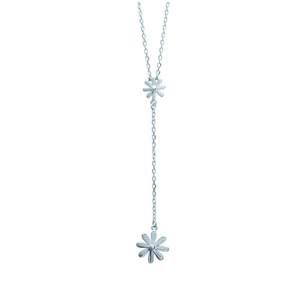 Les Trésors De Lily [N3039] - Silver 'Vahiné' Silver Necklace (rhodium-plated) - 60x11 Mm
