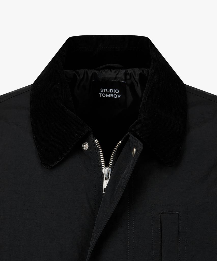 Studio Tomboy [Men] Out-Pocket Collar Contrast Jumper_Black 91M6113112