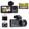 Автомобильный видеорегистратор HD 1080P с 3 объективами внутри автомобиля, трехсторонняя камера, видеорегистраторы, видеорегистратор, видеорегистратор, видеокамера, 2,0-дюймовый IPS-экран и задняя камера
