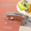 Handheld Single Hole Punch for Paper Crafts-Small Circle Shaped Metal Punch with Soft Grip