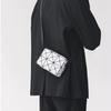 ISSEY MIYAKE Cuboid Artificial Leather Shoulder Bag, Crossbody Bag Women's Light Gray BB31-AG661-11