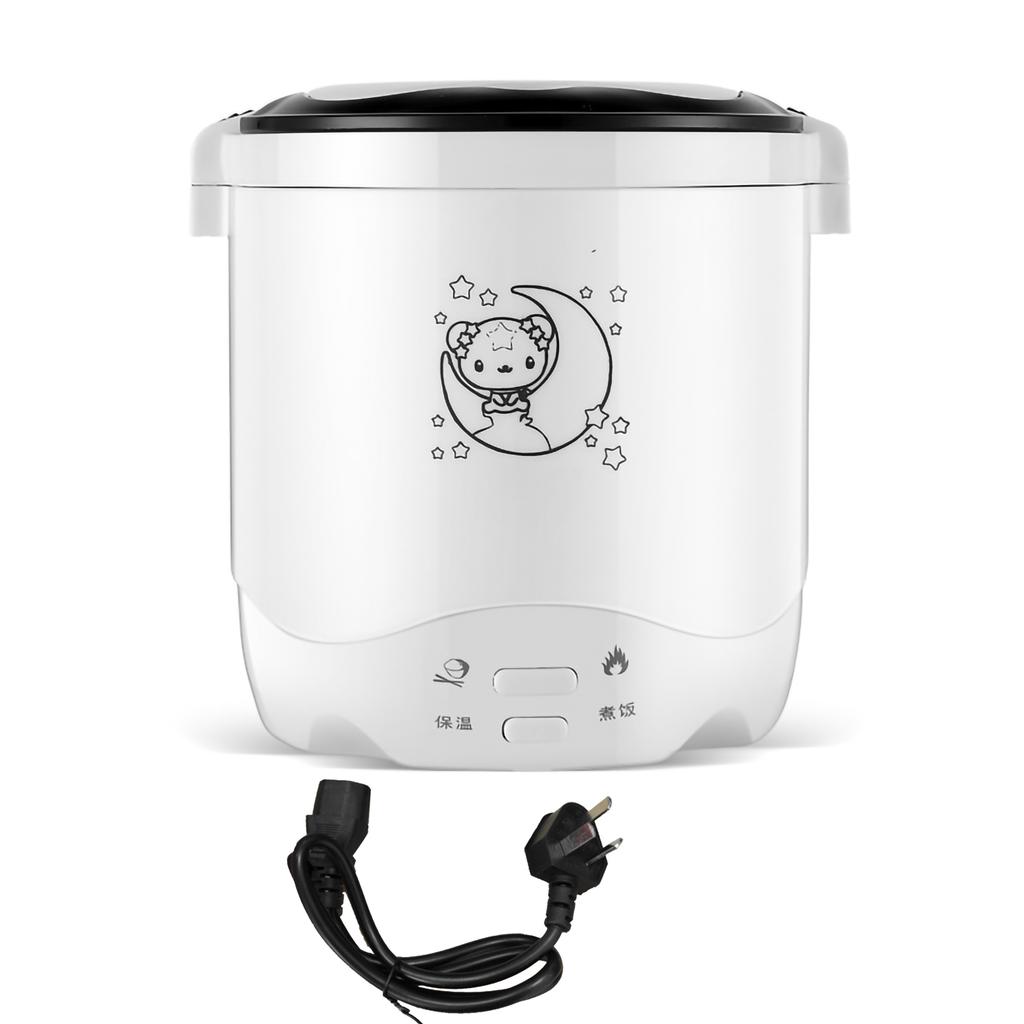 Мини-зерноварка 1,2 л, 220 В, 200 Вт, портативная мини-рисоварка - высококачественная нержавеющая сталь, многоцелевое приготовление пищи в дороге